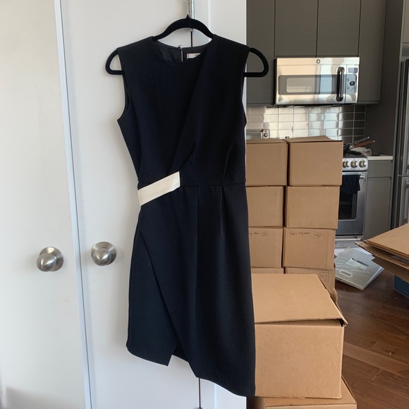 Mango Asymmetric Crepe Wrap Dress S - Picture 2 of 8